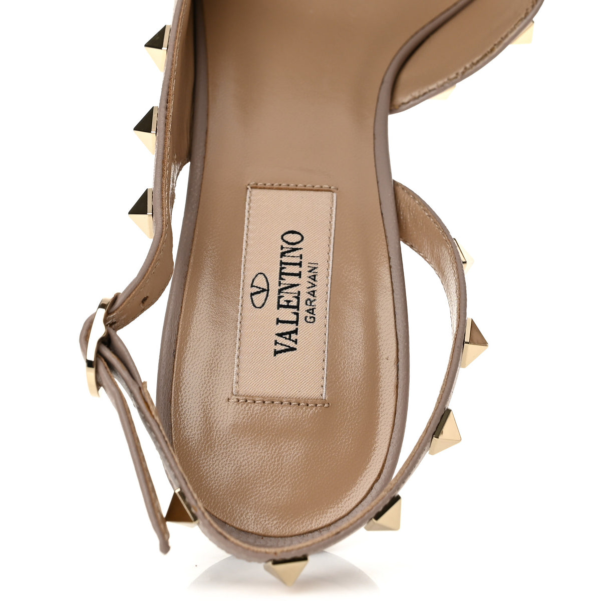 Valentino Garavani Patent Rockstud Half d'Orsay Slingback 85mm Pumps 38 Poudre 8 of 9