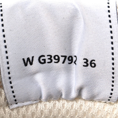 Chanel Fabric Laminated Calfskin Stretch CC Womens Sneakers 36 White Silver 7 of 8