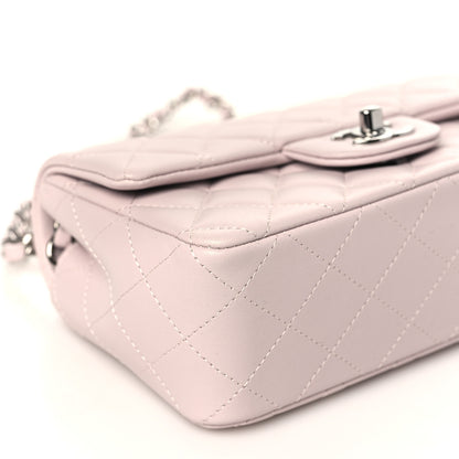 Chanel Lambskin Quilted Mini Rectangular Flap Light Purple 7 of 8