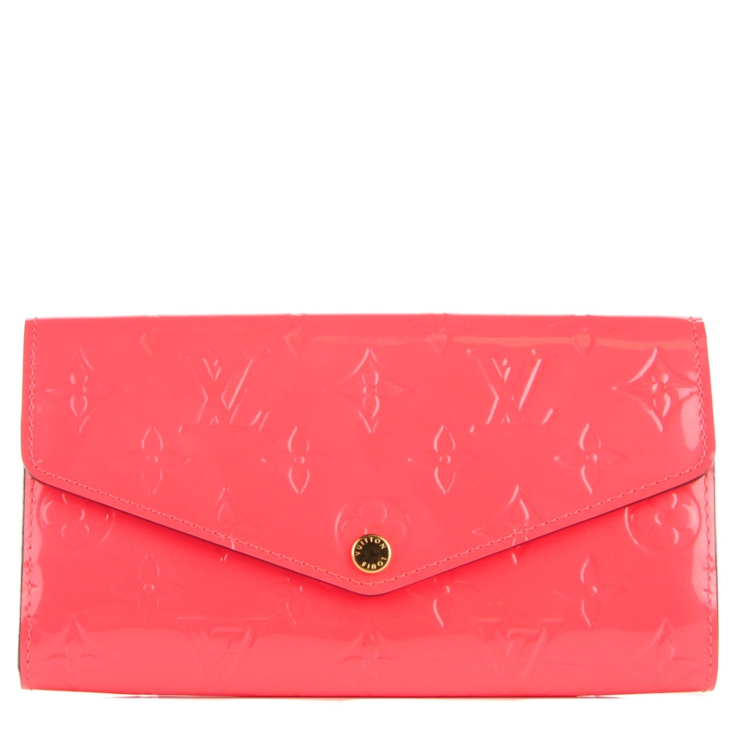Louis Vuitton Vernis Sarah Wallet NM Rose Litchi 1 of 8