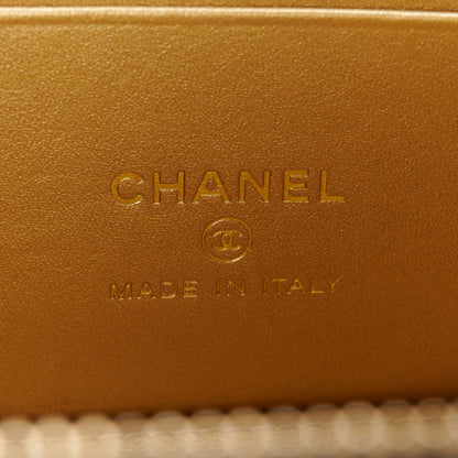Chanel Lambskin Quilted Pearl Crush Small Vanity Case With Chain Black 6 of 13