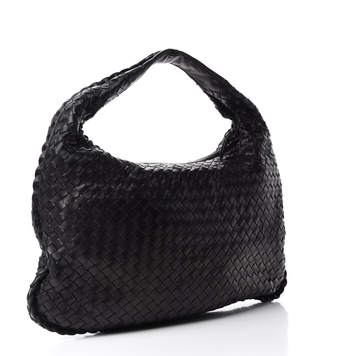 Nappa Intrecciato Medium Veneta Hobo Black
