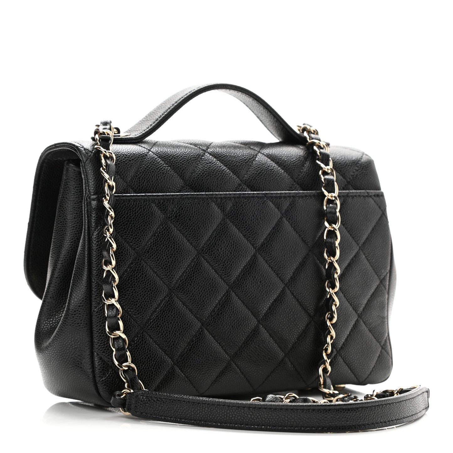 Caviar Quilted Medium Business Affinity Flap Black