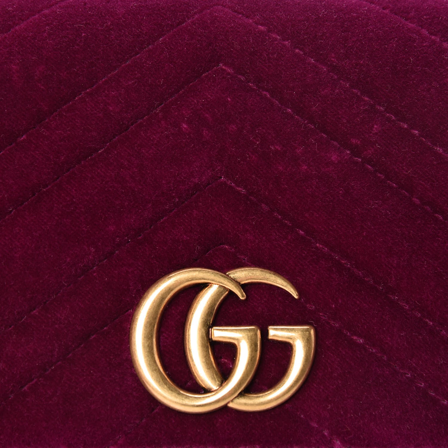 Gucci Velvet Matelasse GG Marmont Mini Bag Fuchsia Violet Cyclamen 7 of 13