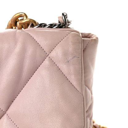 Chanel Lambskin Quilted Large Chanel 19 Flap Light Pink 11 of 15