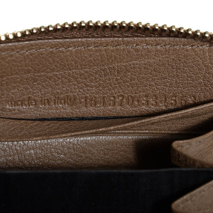 Saint Laurent Calfskin Muse Zip Around Wallet Dark Beige 7 of 9