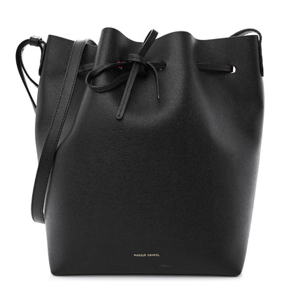 Mansur Gavriel Saffiano Bucket Bag Black Flamma 1 of 15