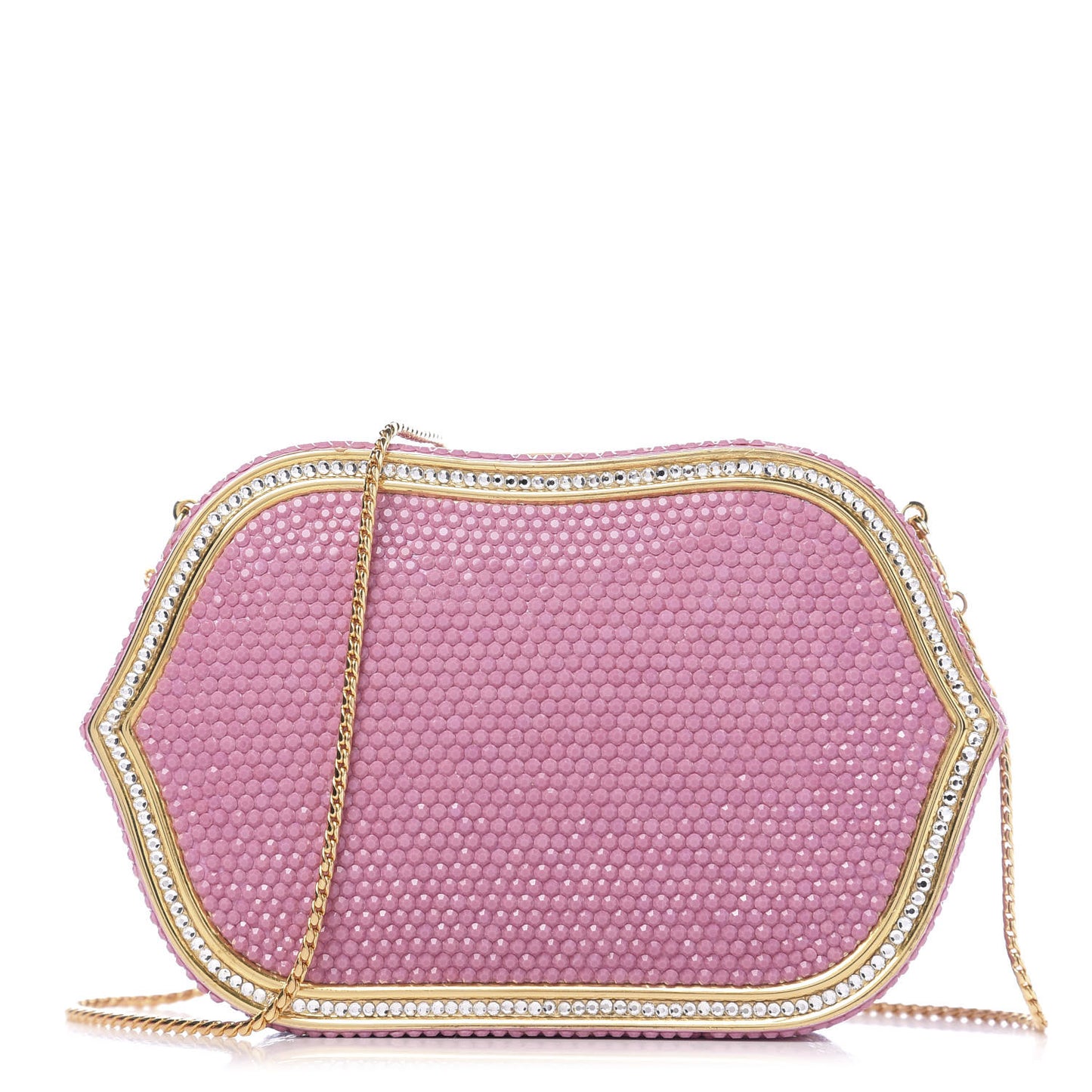 Swarovski Crystal Minaudiere Clutch Pink