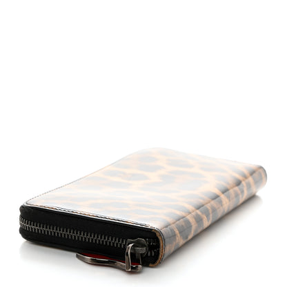 Christian Louboutin Patent Calfskin Panettone Zip Around Wallet Leopard 4 of 6