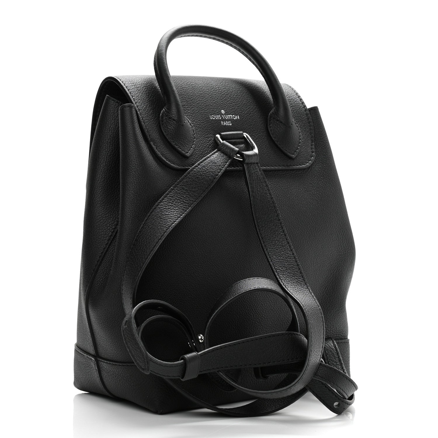 Louis Vuitton Calfskin Lockme Backpack Black 3 of 10