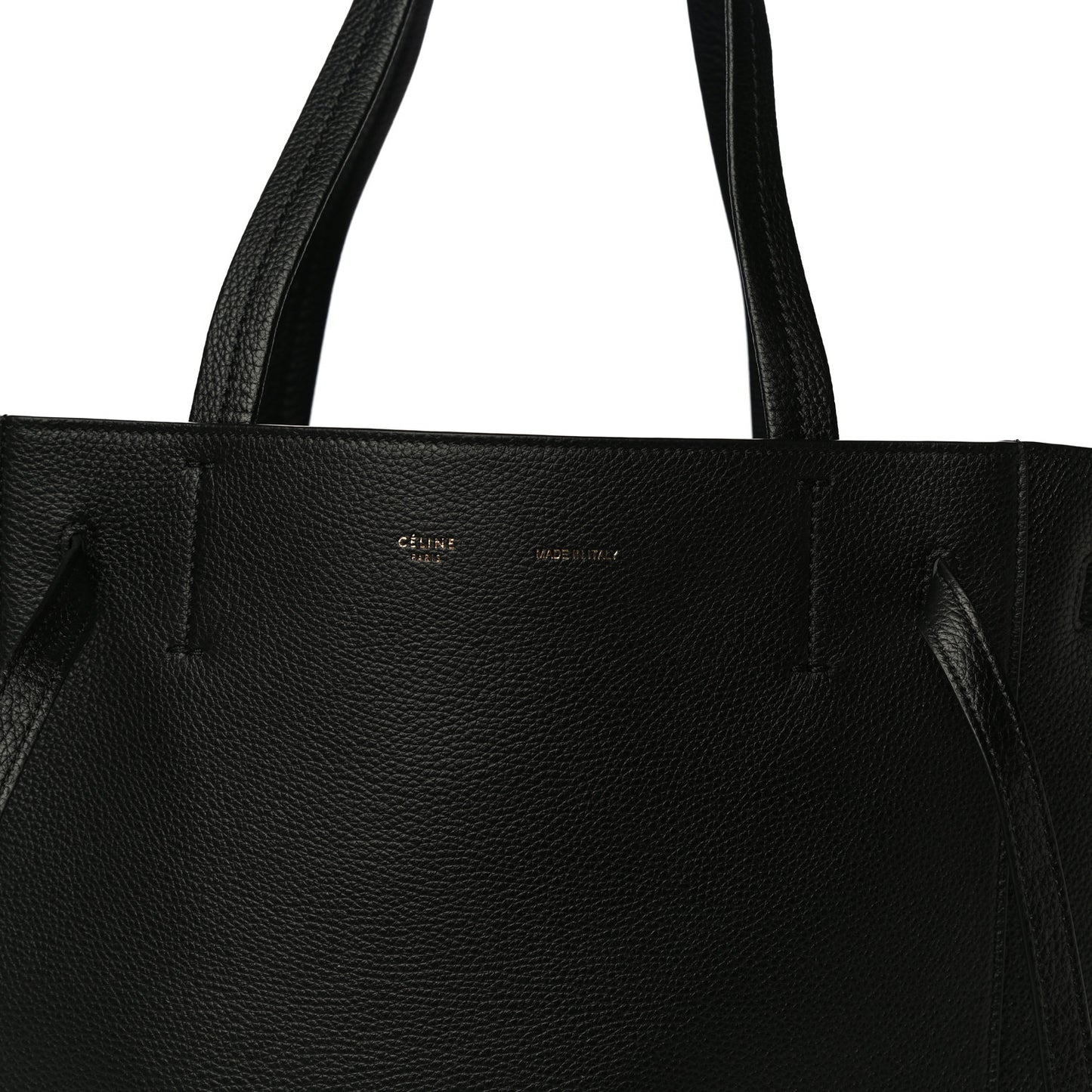 Soft Grained Calfskin Small Belt Cabas Phantom Black
