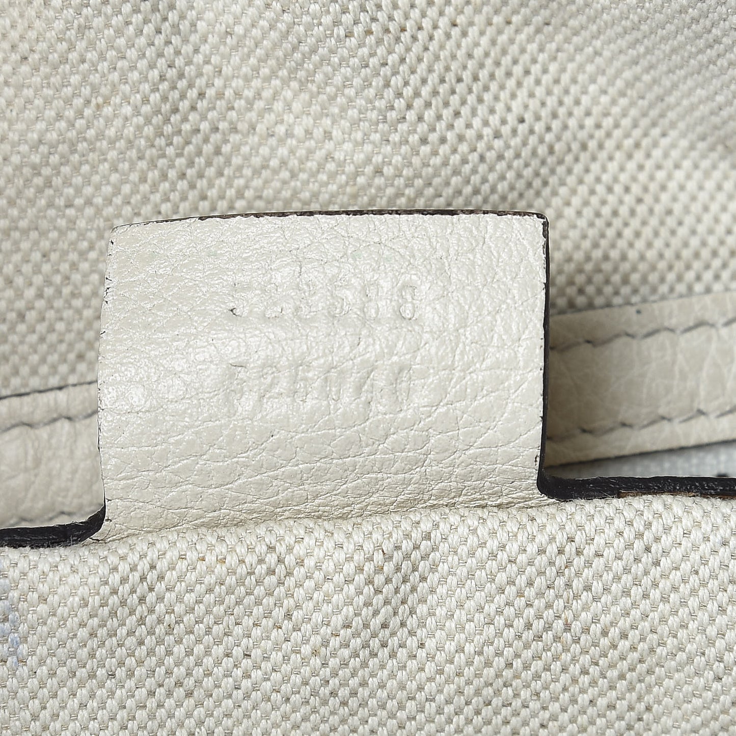 Grained Calfskin Logo Half Moon Hobo White