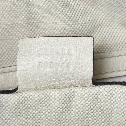 Gucci Grained Calfskin Logo Half Moon Hobo White 7 of 12