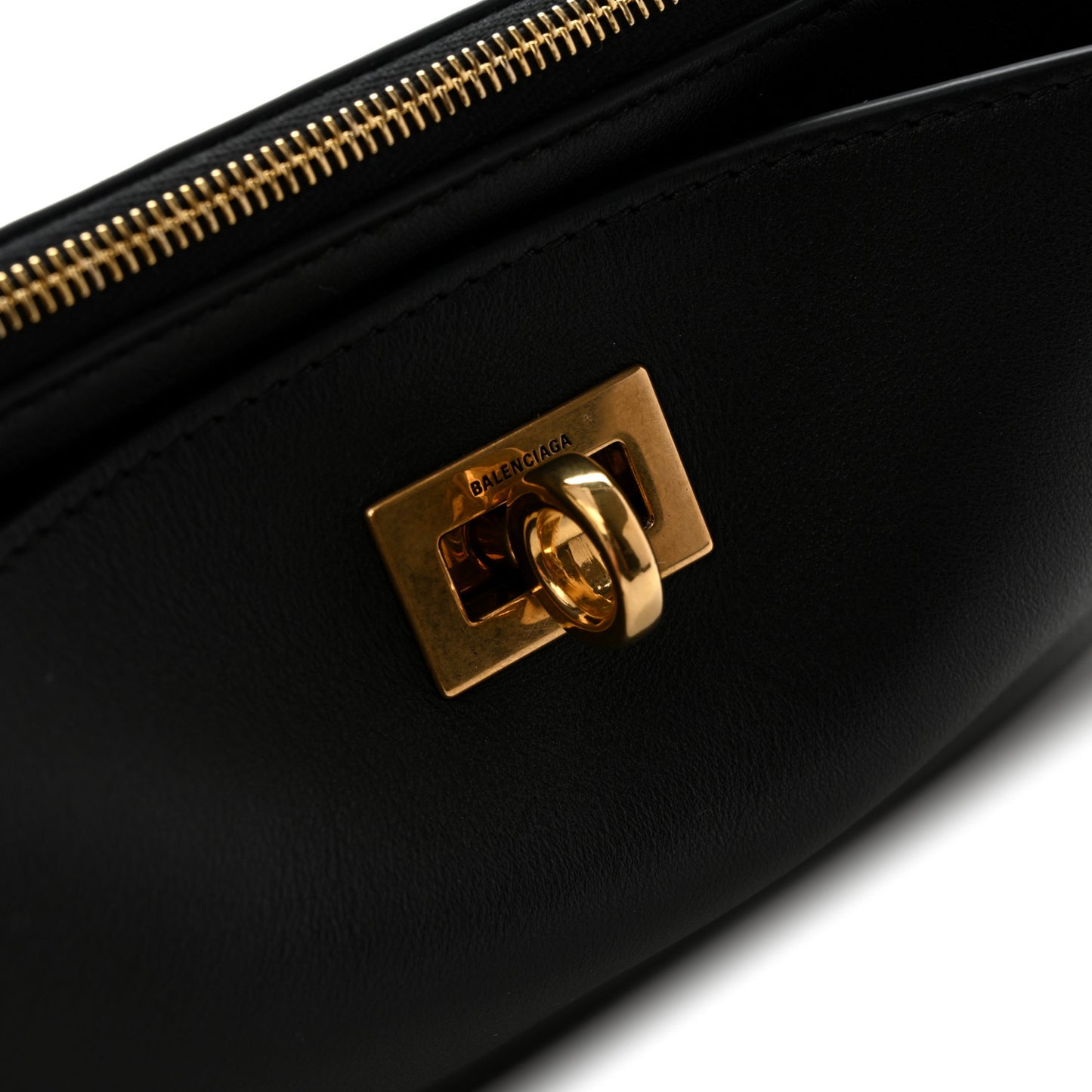 Natural Smooth Calfskin Rodeo Sling Pochette Black