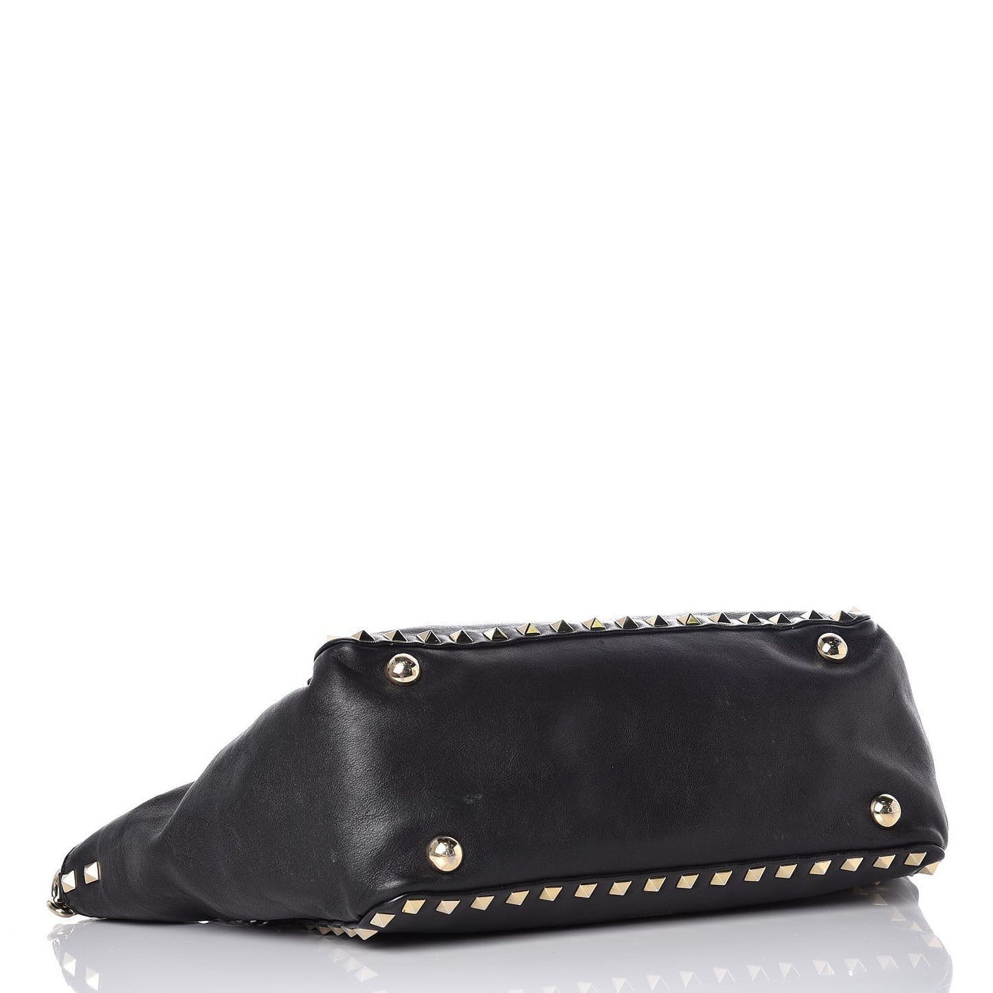 Vitello Small Rockstud Tote Black
