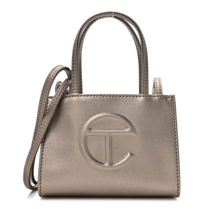 Telfar Metallic Vegan Leather Small Shopping Bag Bronze 1 of 9