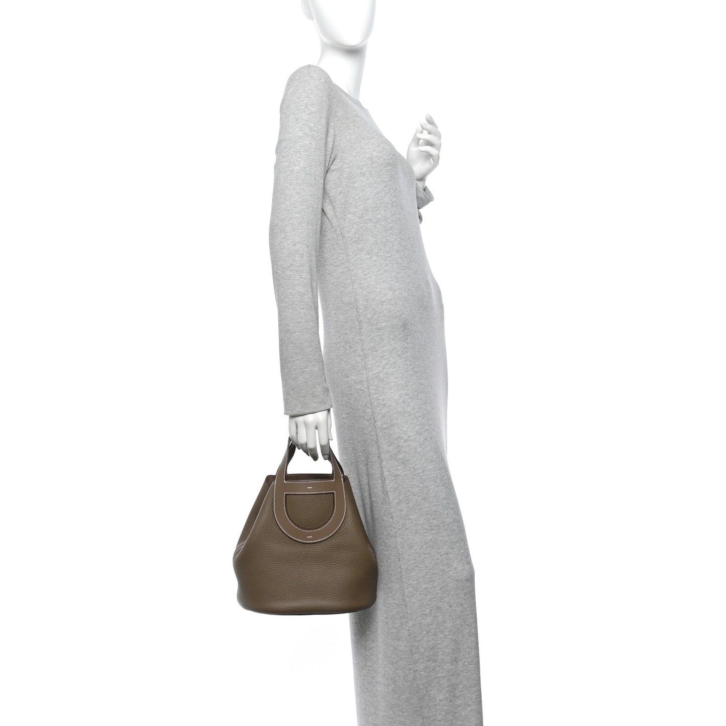 Taurillon Clemence Swift In-The-Loop 23 Bag Etoupe