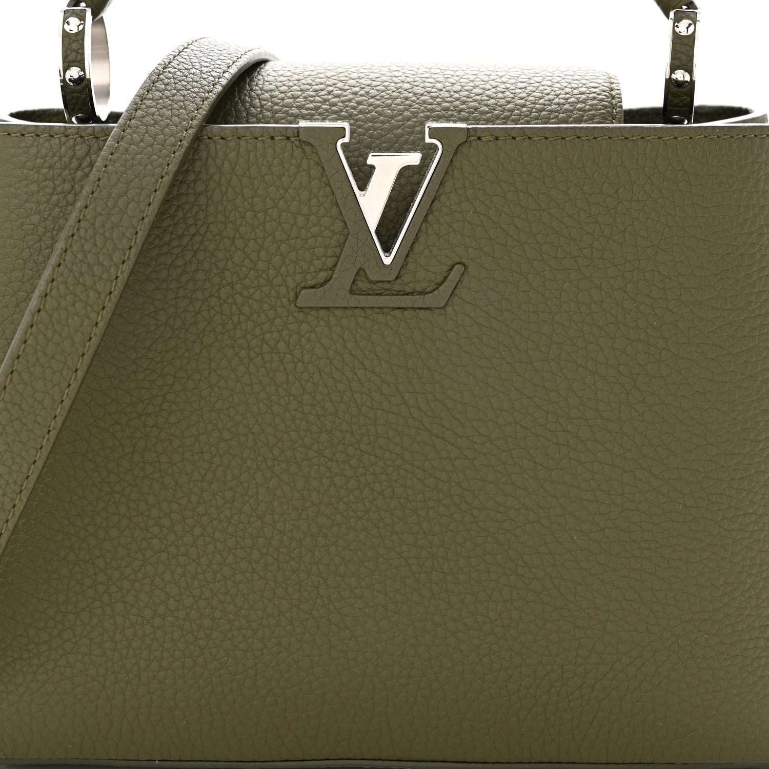Louis Vuitton Taurillon Capucines BB Khaki 8 of 10