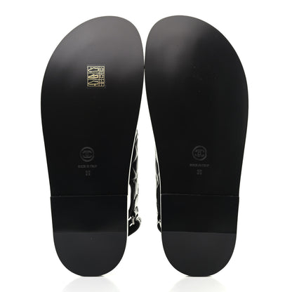 Chanel Lambskin Velcro Dad Sandals 39 Black 4 of 4