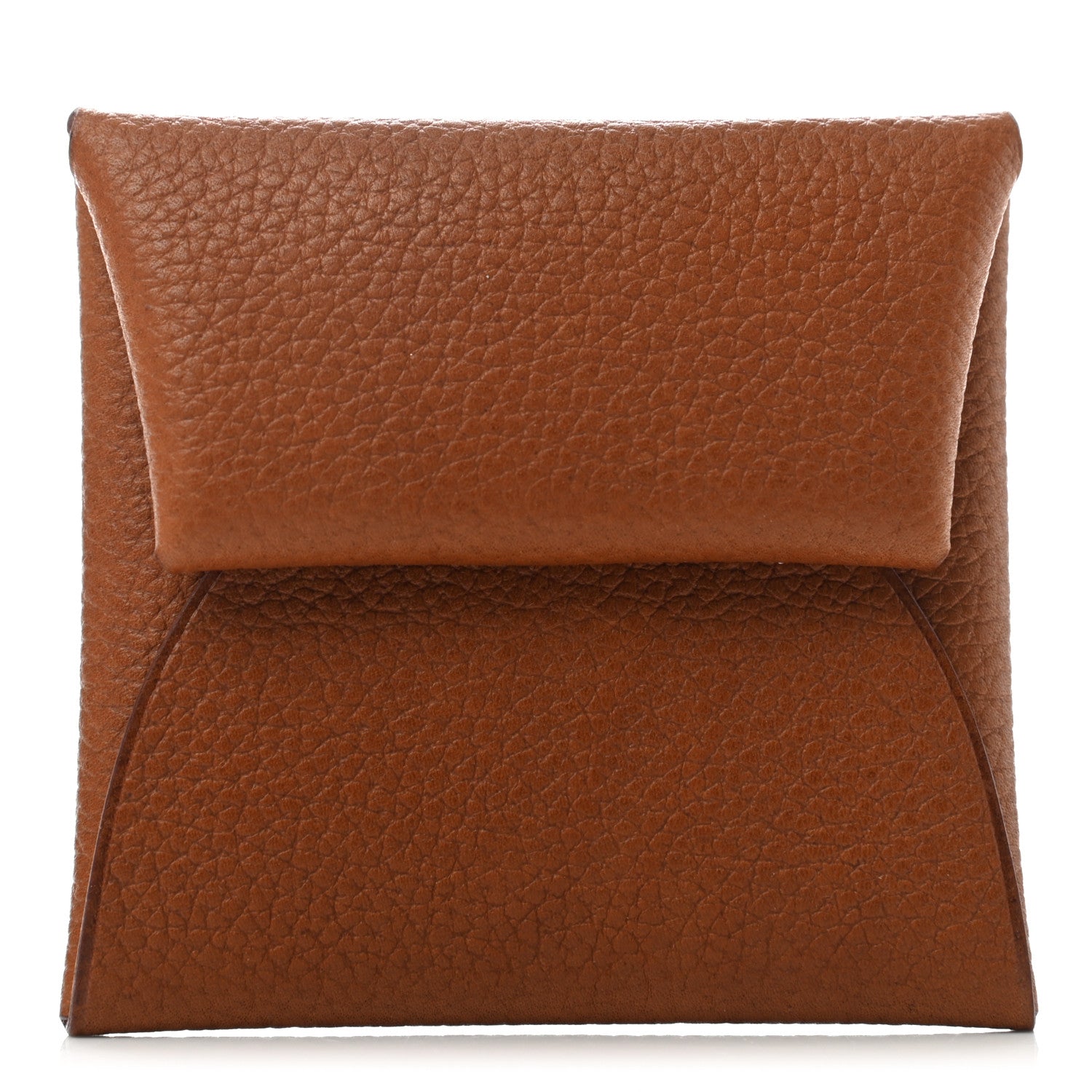Hermes Barenia Faubourg Bastia Verso Coin Purse Fauve Abricot 1 of 7