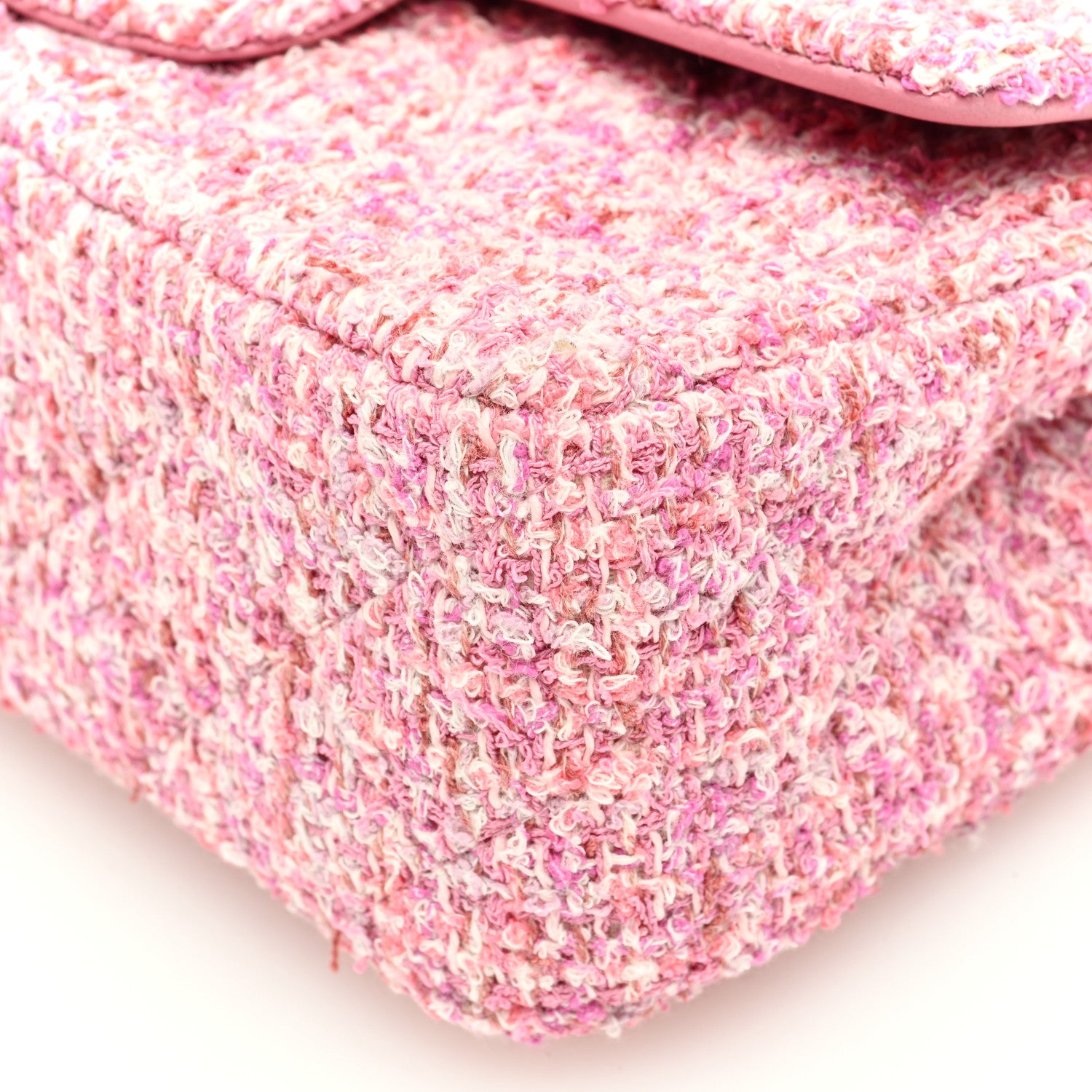 Chanel Tweed Quilted Mini Rectangular Flap Pink 9 of 10