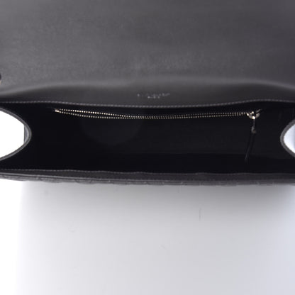 Saint Laurent Grain De Poudre Matelasse Chevron Large Monogram Satchel Asphalt 5 of 9