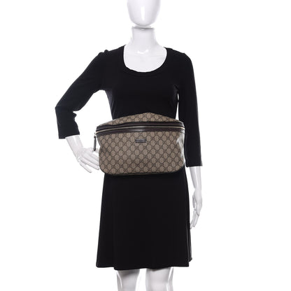 Gucci GG Supreme Monogram Belt Bag Dark Brown 2 of 10