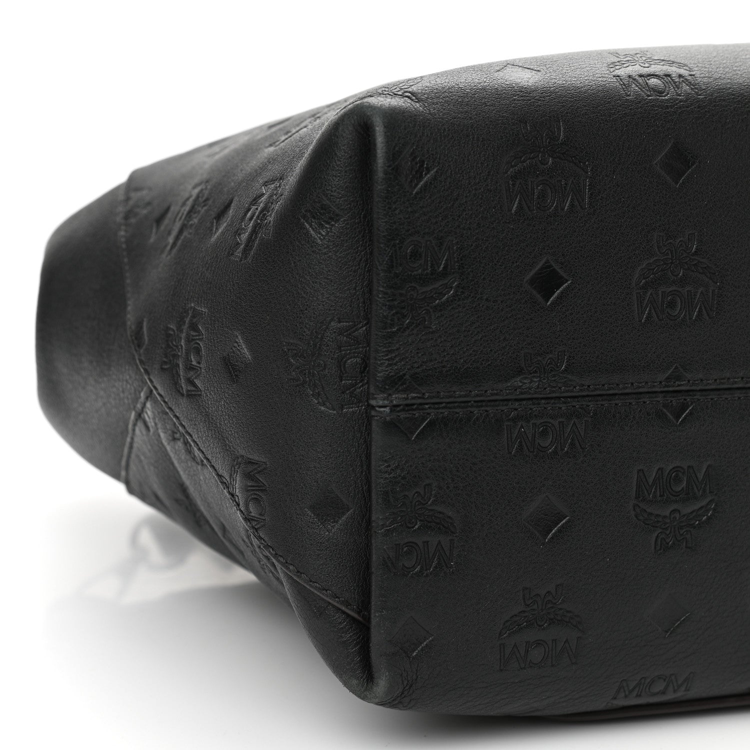MCM Calfskin Ottomar Monogram Medium Klara Hobo Black 8 of 10