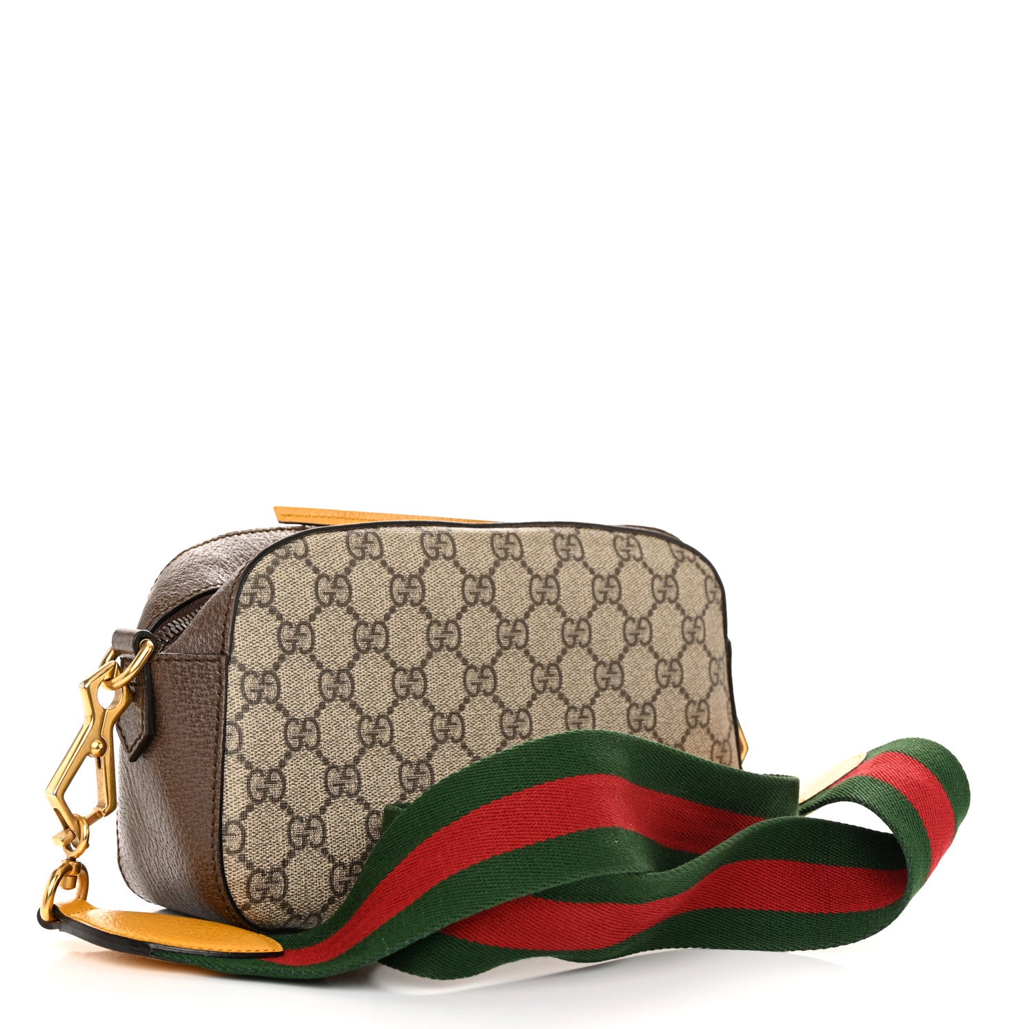 Gucci GG Supreme Monogram Web Neo Vintage Shoulder Bag Beige New Acero Crop 3 of 10