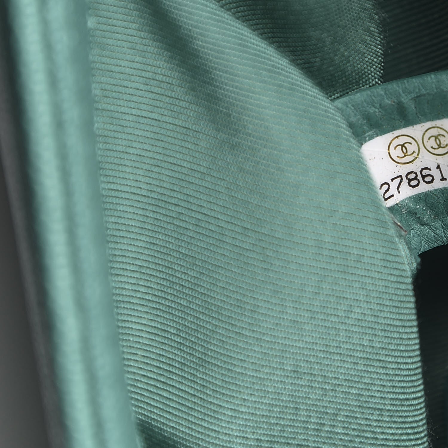 Chanel Caviar Chevron Quilted Small Boy Flap Green 6 of 9