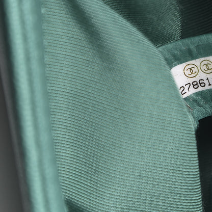 Chanel Caviar Chevron Quilted Small Boy Flap Green 6 of 9