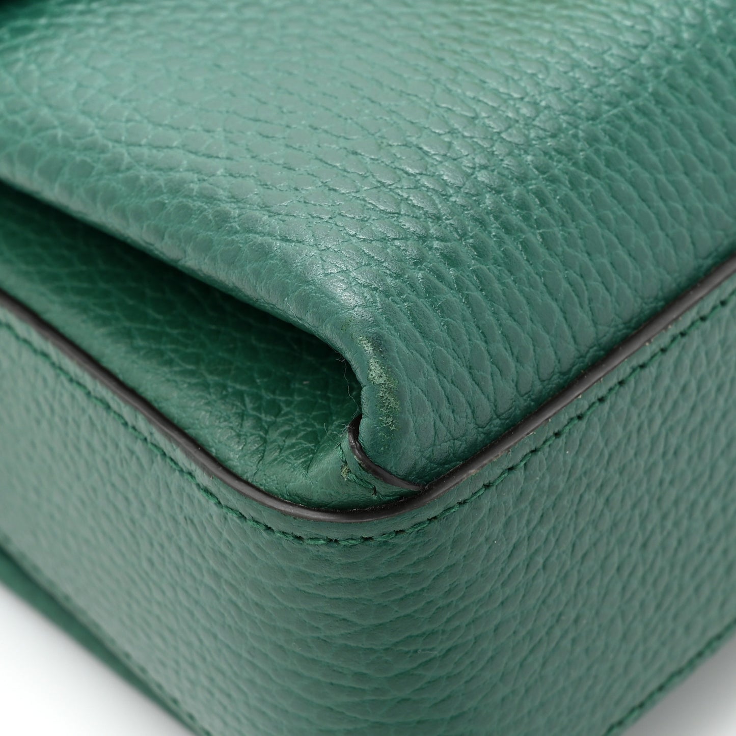 Dollar Calfskin Interlocking G Crossbody Bag Emerald