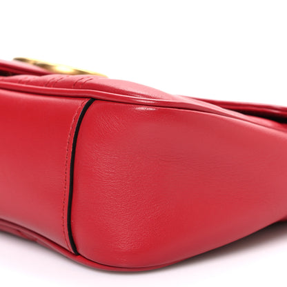 Gucci Calfskin Matelasse Small GG Marmont Shoulder Bag Hibiscus Red 10 of 10