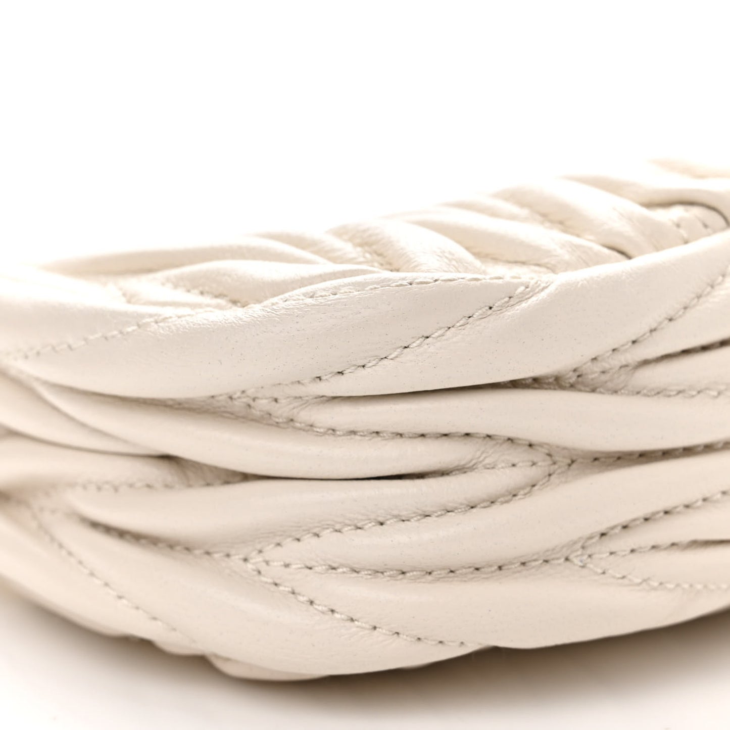 Nappa Matelasse Micro Wander Hobo White