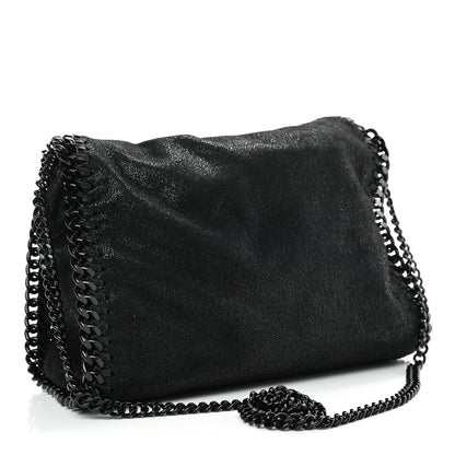 Stella McCartney Shaggy Deer Mini Falabella Fold Over Tote Black 2 of 4