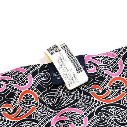 Hermes Silk Cachemire Et Rayure Maxi Twilly Cut Grey Beige Dore Orange 3 of 4
