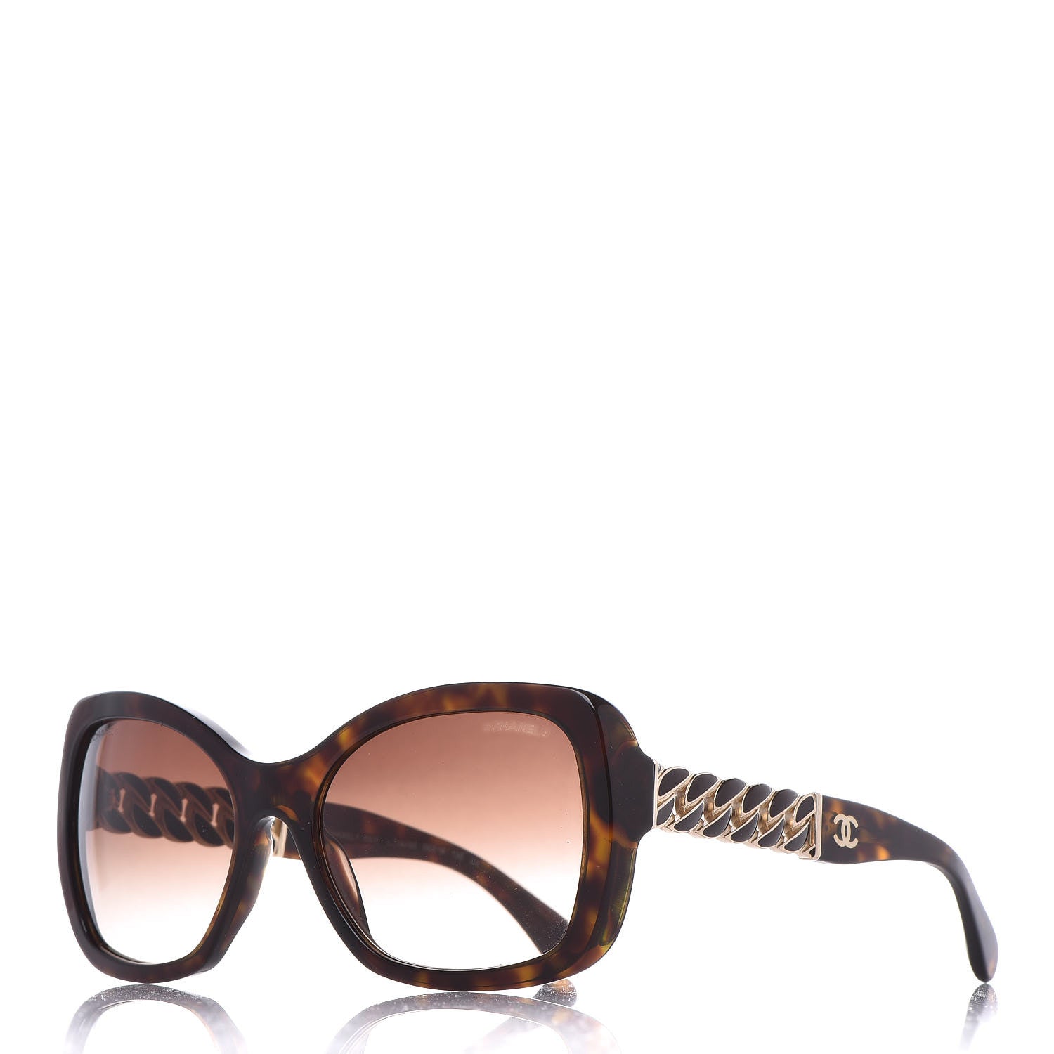 Chanel Acetate Metal Chain Square Sunglasses 5305 Brown 1 of 8