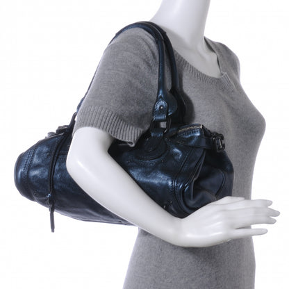 Chloe Leather Paddington Metallic Blue 2 of 10