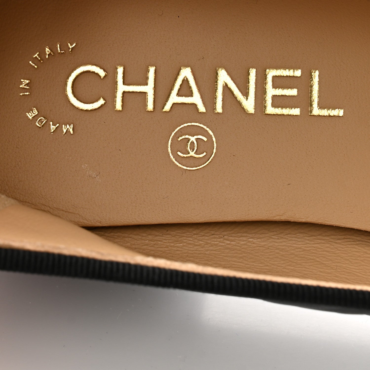 Chanel Lambskin Patent Cap Toe Ballerina Flats 39 Black 7 of 9