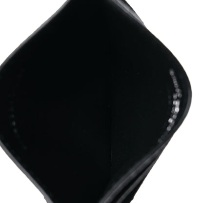 Saint Laurent Grain De Poudre Matelasse Chevron Monogram Credit Card Case Black 5 of 8