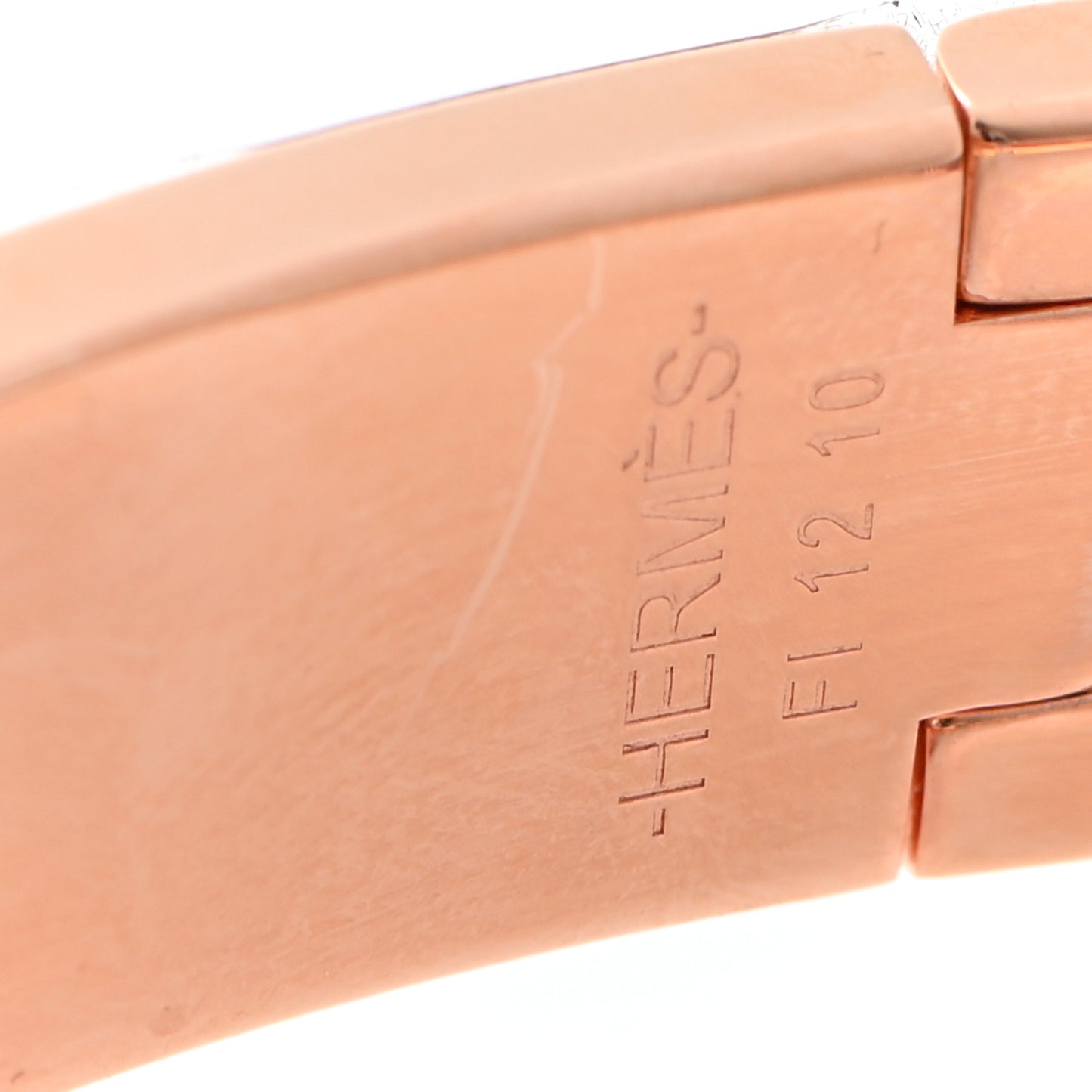 Enamel Narrow Clic Clac H Bracelet GM Rose Dragee