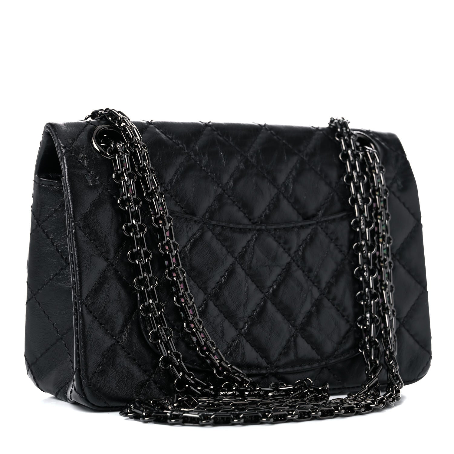 Chanel Aged Calfskin Quilted 2.55 Reissue Mini Flap So Black 3 of 13