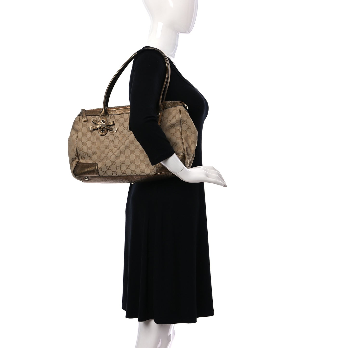 Monogram Medium Princy Tote Gold