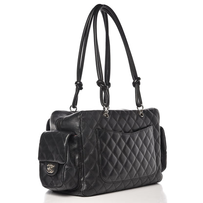 Chanel Calfskin Quilted Large Cambon Multipocket Reporter Black 3 of 7