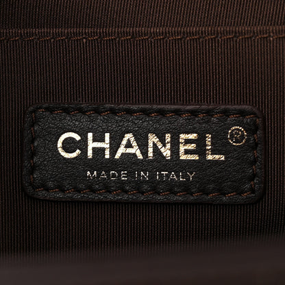 Chanel Calfskin Quilted Medium Boy Flap Dark Brown 6 of 11
