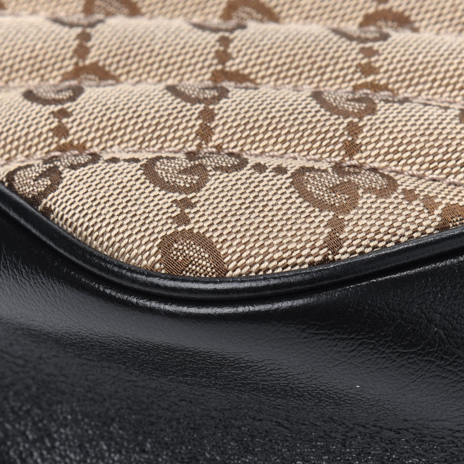 Gucci Monogram Matelasse Diagonal Small GG Marmont Chain Shoulder Bag Beige Black 13 of 15