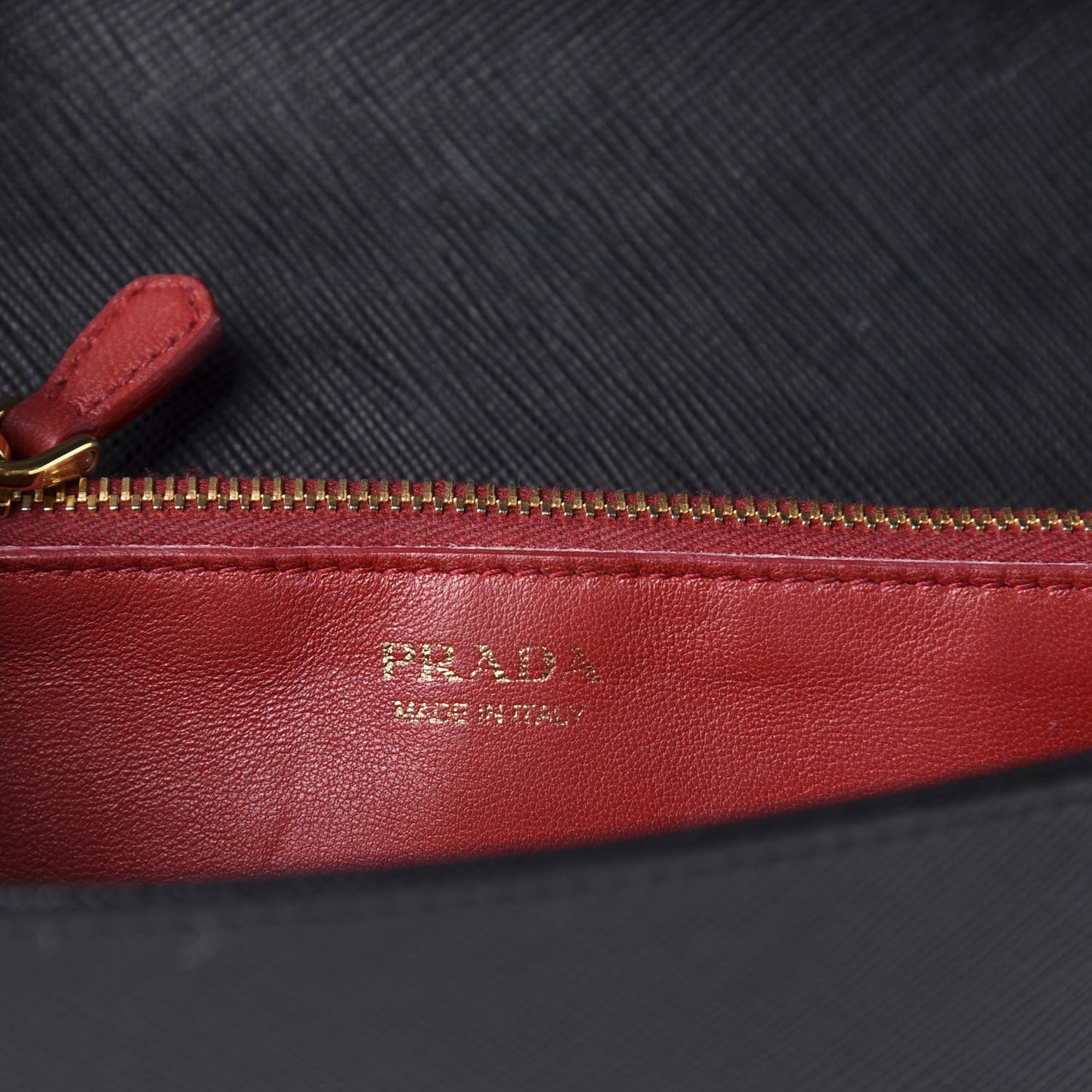 Saffiano Lux Chain Wallet Black