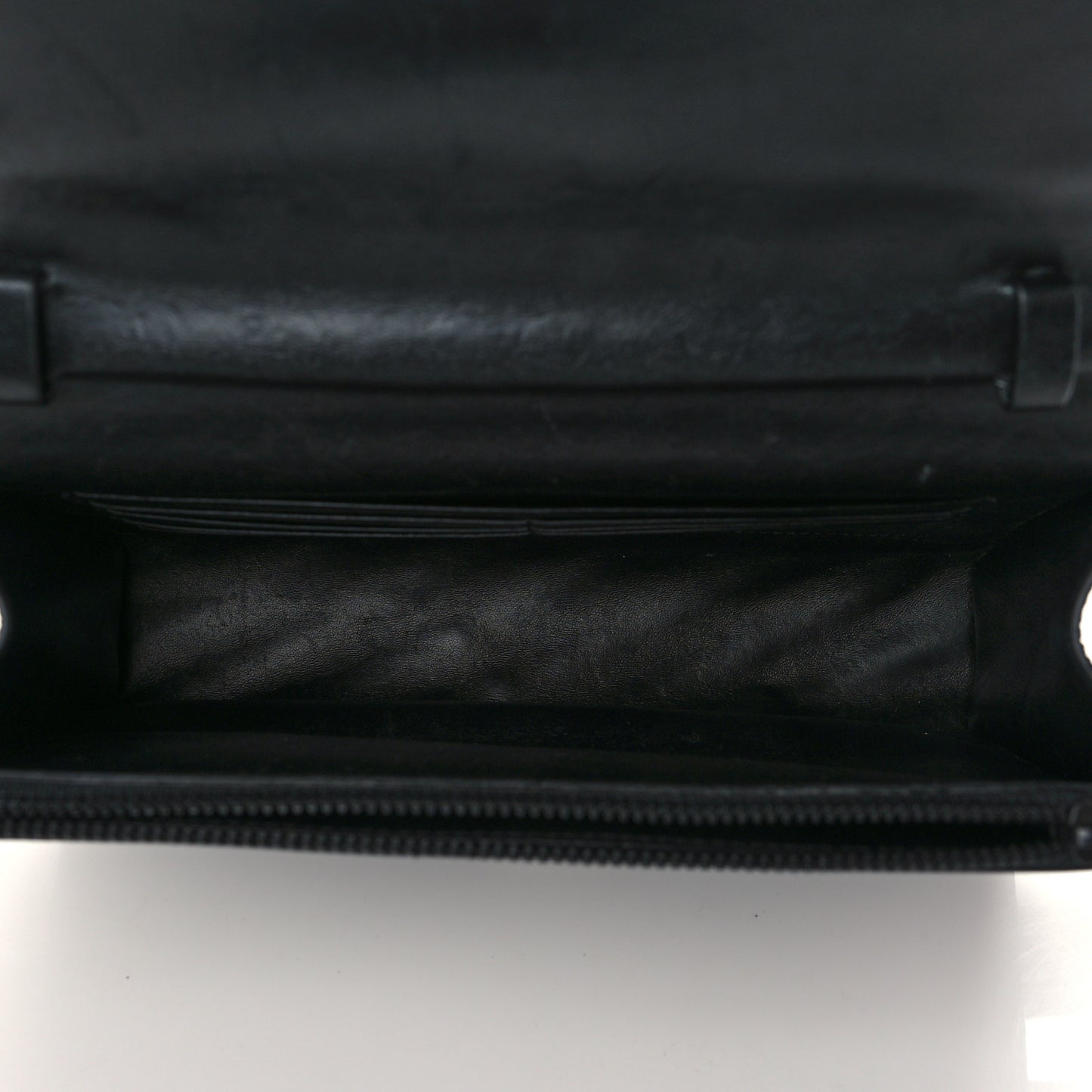 Grained Calfskin Car Flap Bag Black