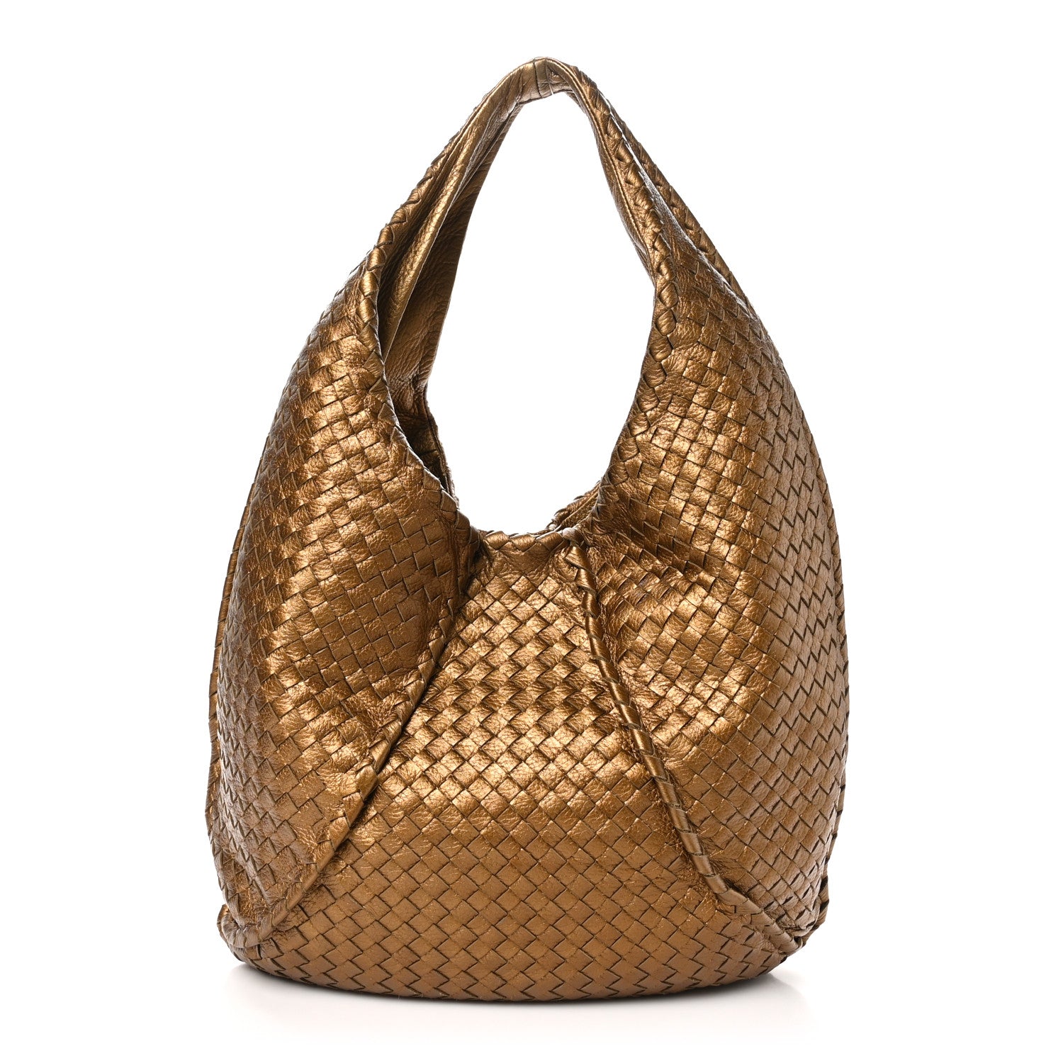Bottega Veneta Cervo Intrecciato Large Simple Hobo New Bronze 1 of 9