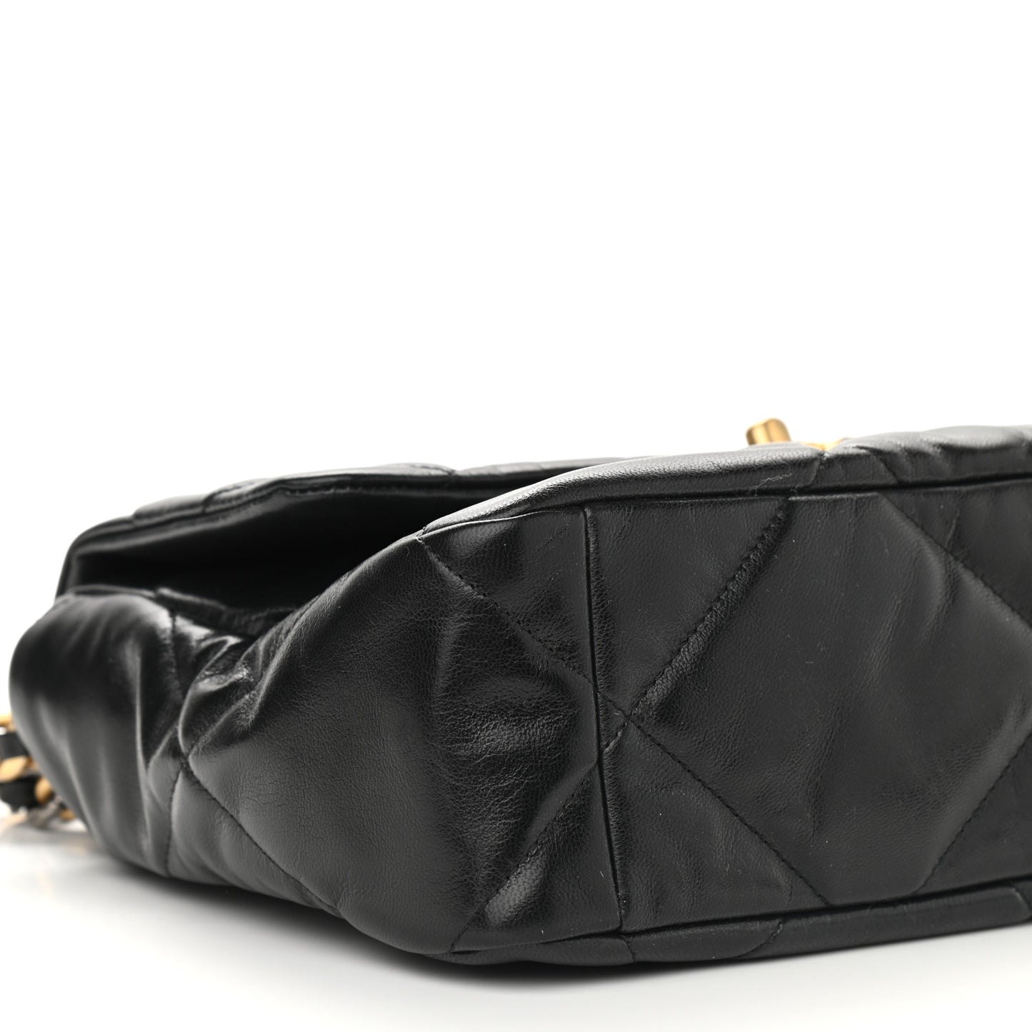 Lambskin Quilted Large Chanel 19 Flap Black